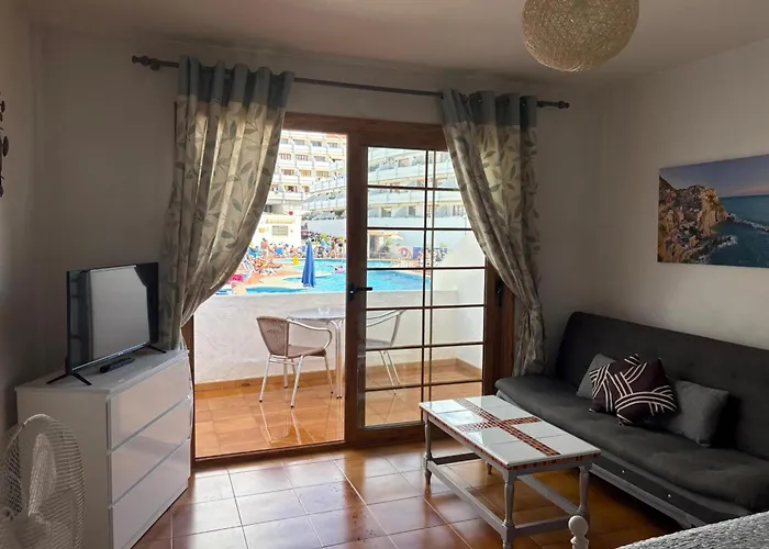 Garden City Costa Adeje Studio Sunny Balcony Heated Pool Near Beach Playa de las Americas 